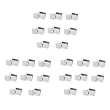 Set mit 24 GlastüRscharnieren, 5 Mm-8 mm Verstellbare Rechteckklemme Einzelclip für GlastüRscharniere im Schrankschrank