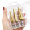 Step Drill Bit 6Pcs Hss Step Drill Bit Set Cone Hole Cutter Taper Metric Nitriding Hex Core Drill Bits Gold 4