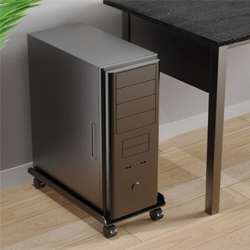 Adjustable Computer Tower Stand with Rolling Caster Wheels Mobile PC Holder Tower Stand Fit Most Computer Gaming PC 1