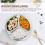 Stainless Steel 3 Sections Round Divided Dish Snack Dinner Plate Diameter 24Cm 2