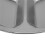 Stainless Steel 3 Sections Round Divided Dish Snack Dinner Plate Diameter 24Cm 9