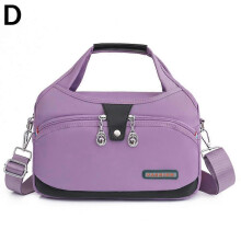 (Purple) Nylon Handbag LARGE CAPACITY Waterproof Lightweight Fashionable