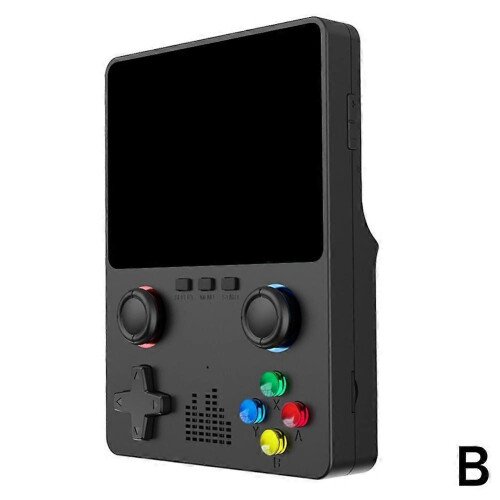 (Black) X6 3.5Inch IPS Screen Handheld Game Player Dual JoystickVideo Game Console