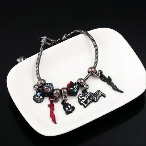 Ιαπωνικά Anime Solo Leveling Bracelets Sung Jin-Woo DIY Χειροποίητα Μενταγιόν Μεταλλικά Βραχιό 1