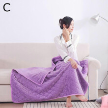 (Light Purple) USB Heated Blanket Multifunctional Throw Blanket Perfect for Indoor Home /Travel