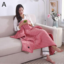 (Pink) USB Heated Blanket Multifunctional Throw Blanket Perfect for Indoor Home /Travel