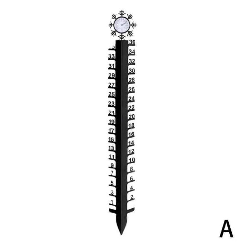 Snow-Gauge with Temperature Meter Winter Snow-Measuring Stick for Yard