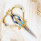 European Light Luxury Retro Painted Diamond Colored Bottle Small Scissors 5