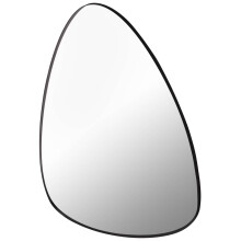 Modern Black Framed Pebble Wall Mirror
