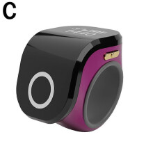 (Purple) Digital Finger Electronic Hand Tally Counter Silents Prayer Counter Ring