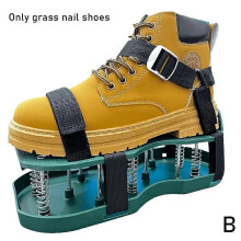 (Green) Garden Nail Shoes Grass Loose Soil Tool Lawn Aerator Grass Spikes Shoes