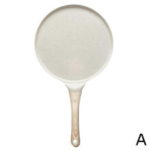 (White for Gas) Nonstick Crepe Pizza Pan Frying Pan Griddle Pancake Flat Skillet Tortilla Pan