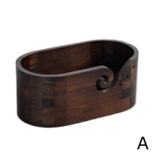 (Walnut color) Wooden Yarn Bowl Handmade Crocheting Knitting Storage Bowl Wool Ball Holder