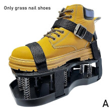 (Black) Garden Nail Shoes Grass Loose Soil Tool Lawn Aerator Grass Spikes Shoes
