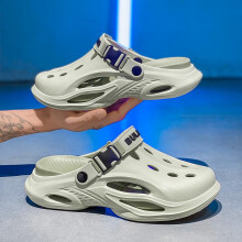 (Olive green, 42-43) 2025 New Summer Men's Outdoors Clog with Thick Sole and Cloud-Like Comfort, Oversized Trade Sports Sandal