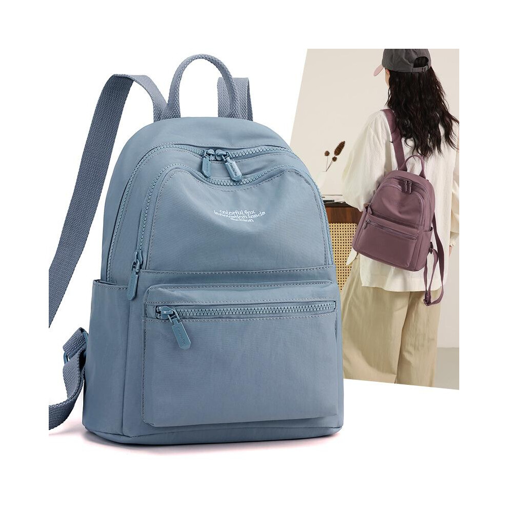 (Purple) Colorful Fox Women's Commute Lightweight Canvas Backpack Casual Fashion Travel Bag-image