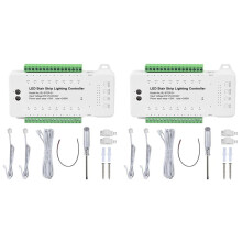 2X 16 Canali LED Luci Scale Controller Scale 2 PIR per Interni Flessibile LED COB Striscia Luminosa Senza Telecomando