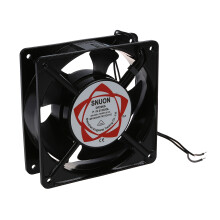 CA 220-240V 0.14A 120mm x 120mm Metal PC CPU ventilateur de refroidissement de l'ordinateur noir