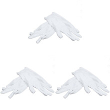 6X Blanc Gants en Coton Gants Antistatiques Gants de Protection pour les Employés de Maison