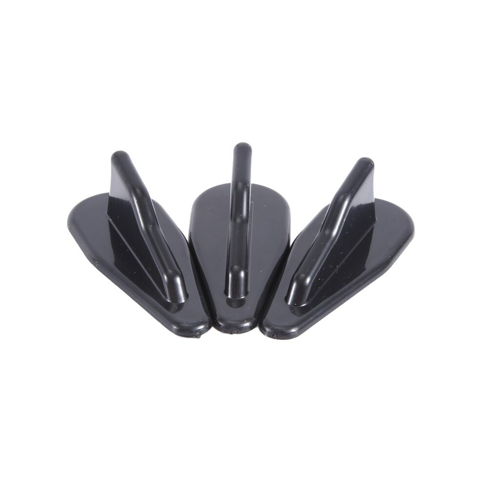 Universal Evo-Style Abs Roof Fins Spoiler Wing Kit Generator 10Pc Black 6034002964804