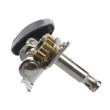 4Pcs Ukulele Guitare et petit 4 cordes de guitare accordage Pinces Mecaniques 2R et 2L, Vis de montage incluses--Argent et noir