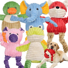 5 Pack Tough Dog Toys Stuffed Squeaky Dog Toys Assortment Plush Animal Dog Toy Value Bundle Puppy Pet Dog Toys for Small Medium Large Dogs 5 Pack A