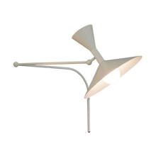 Applique da Parete Moderna di Design Italiano con Braccio Girevole per Soggiorno, Camera da Letto, Comodino, Bianco