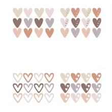 144 Stuks Hart Bohemienstijl Boho Zelfklevende Muurstickers Hartvormige Decoratieve Stickers