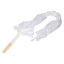 Soie Unisexe Chinois Soie Fans de Danse Du Voile 1 PièCe Ventilateurs de Danse Du Ventre Blanc Couleur 180X90 Cm