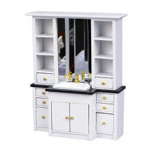 1/12 Maison de PoupéE Miniature Placard Lavabo éVier Armoire Meubles  DéCor Semblant  Simulation Meubles Jouets
