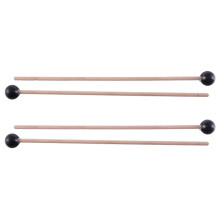 4Pcs Soft Rubber Sticks Wood Handle Bell Mallets for Glockenspiel Xylophone Bell Music Instruments Parts Black