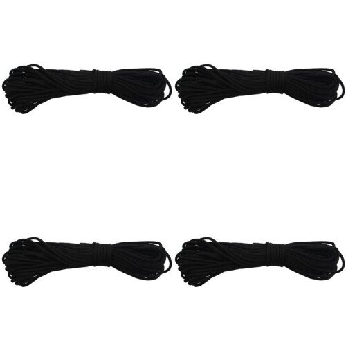 4X Corda da 5 mm di Diametro Cordoncino Nero
