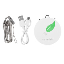 Collier Purificateur D'Air Portable Personnel GéNéRateur D'Ions NéGatifs Ioniseur Freshner D'Air Portable pour Adultes Enfants Blanc