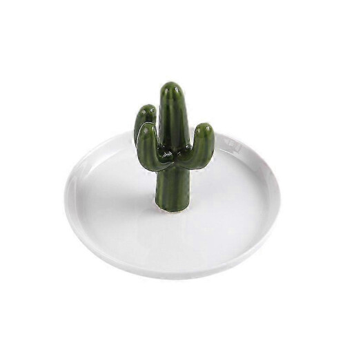 Cactus Ring Holder Ring Dish Ceramic Jewelry Ceramic Organizer Storage Plate Decorative Trays Bracel