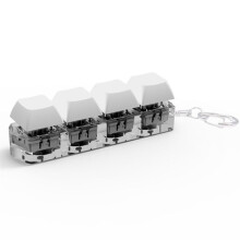 Keyboard Key Toys, Party Stress Relief DIY Fidget Button Keycaps, Fidget Keychains, Keyboard Keychains White