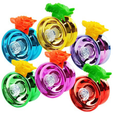 6PCS Magic Yoyo Responsive High-SpeedAlloy Yo-Yo CNC Lathe with  String for Boys Girls Children 6 Colors