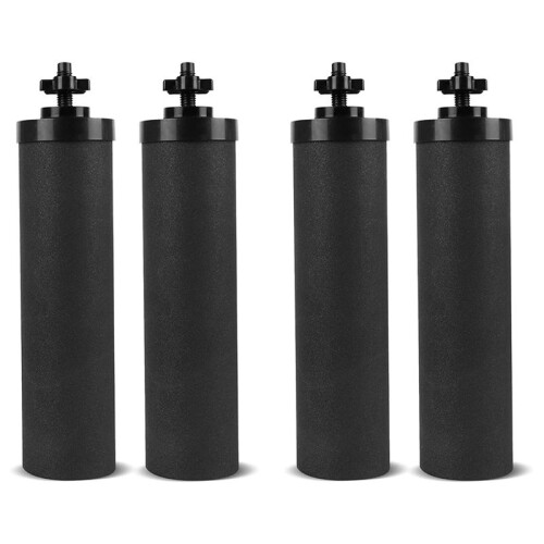 4x Black Replacement Water Filter,Replacement Compatible with Gravity Countertop Purification Elements