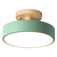 Green Ceiling Lights Modern LED Nordic Wood Lighting Fixture Indoor Luminaire Kitchen Living Bedroom Bathroom