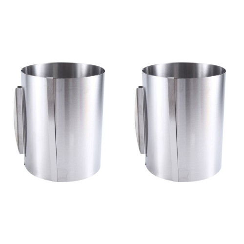 2X Adjustable Cake Ring High 20 cm - Stainless Steel Baking Ring Adjustable - High Baking Mould for Easy Preparation