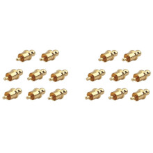 16 Uds. Tapa de Cubierta de Enchufe Chapada En Oro RCA Tapa de Enchufe Enchufe de Circuito Corto Conector Fono Blindaje RCA Enchufe de Blindaje