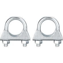 Muffler U-Bolt Clamps for 25mm(1") Diameter Exhaust Tail Pipe, 2pcs Exhaust U Clamp Saddle Type U-bolt Clamps