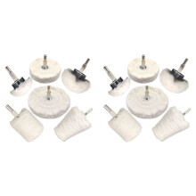 2X Buffing Wheel for Drill Buffing Pad Polishing Wheel Kits Wheel Shaped Polishing Tool for Metal Aluminum Stainless Etc