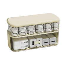 Boîte de Rangement Compacte et Transparente pour Câbles de Bureau avec Couvercle - Solution de Rangement Sans Cordon Ni Chargeur pour L'Organisation