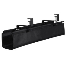 Under Desk Cable Management Tray 27.5in-Clamp Wire and Cable Organizer for Storage and to Hide Cords for Home Office