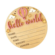 Elegant Wood Keepsakes For Recording Baby-pink with rose gold
