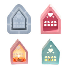 Silikónová forma na čajové sviečky Heart House 1 ks