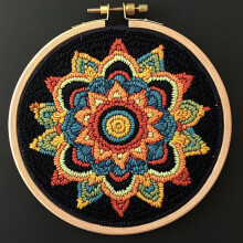 Punch Needle Set Mandala Blume 20x20cm Anfängerset