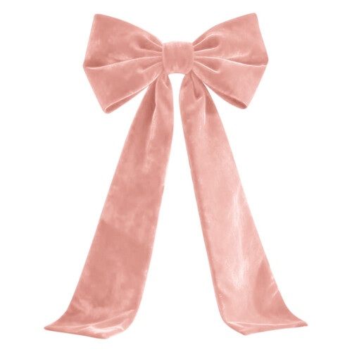 Roze satijnen kerststrik van 1,80 m
