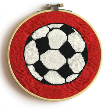 Punch-Needle-Set Fußball – Stickset für Anfänger