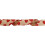 Satinband mit Pfirsichherzmuster, 400 cm  6,3 cm 1